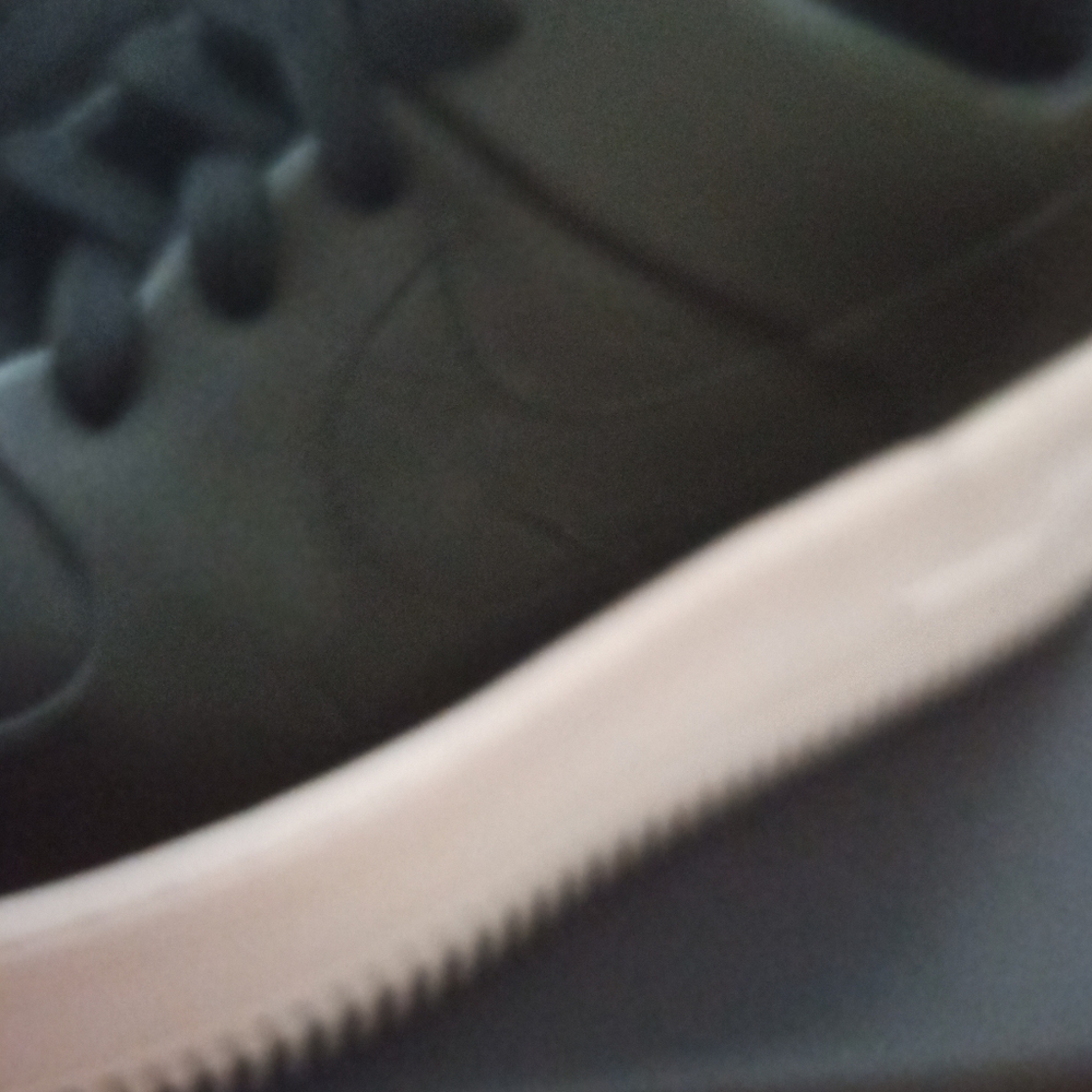 Authentic Nike Air Force 1 black leather with white soles brand new inbox shoes - Picture 5 of 10